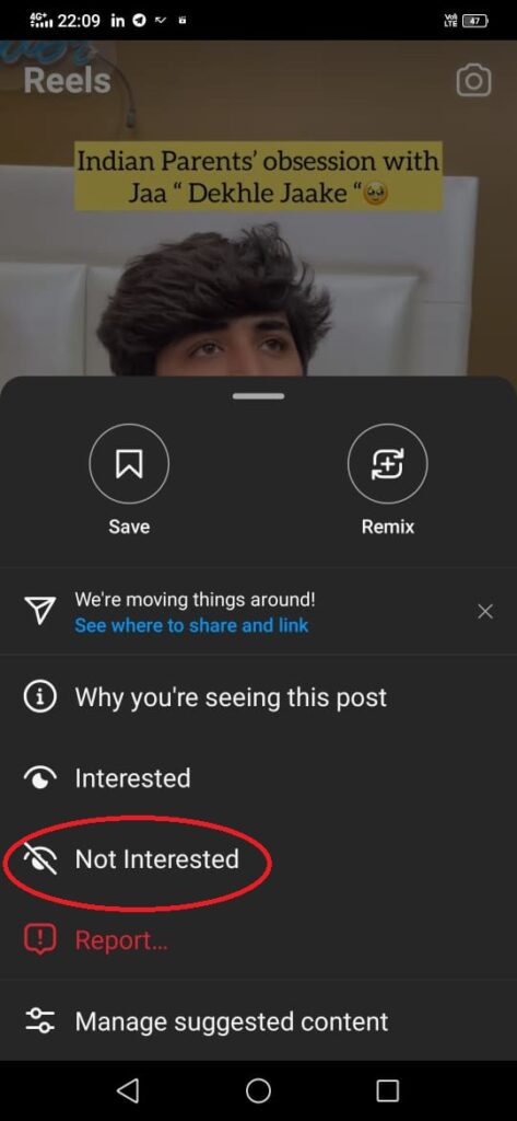 How to change suggested Reels on Instagram?
