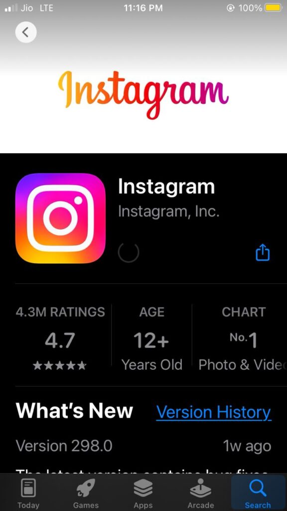 How to Reinstall Instagram app