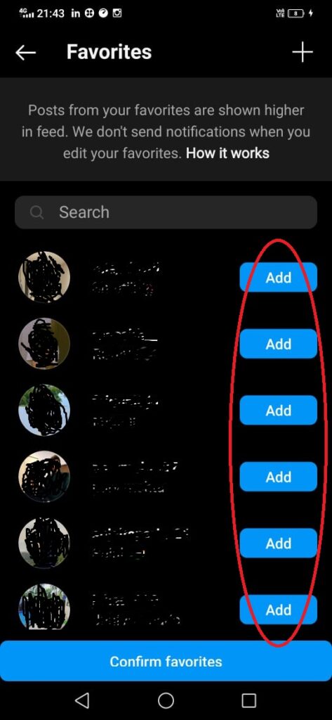 How to Add Favorites on Instagram