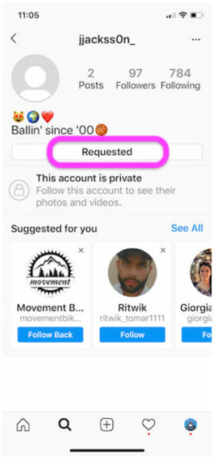 How to cancel all sent follow request on Instagram