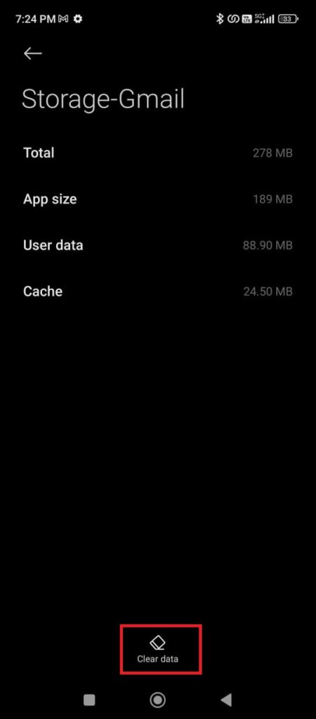 How to Clear Cache in Gmail App