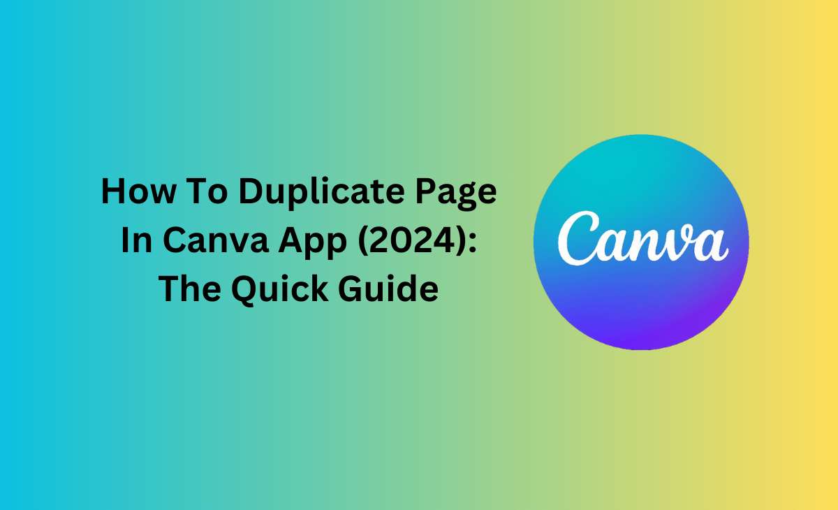 How To Duplicate Page In Canva App