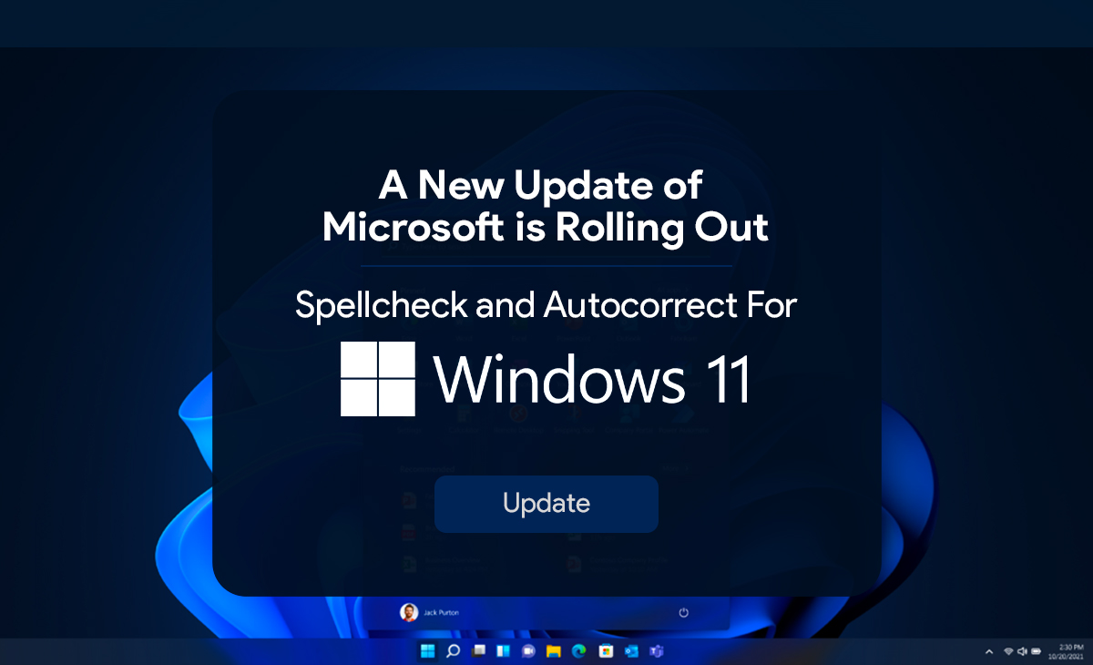 Microsoft Update: Spellcheck and Autocorrect for Windows 11