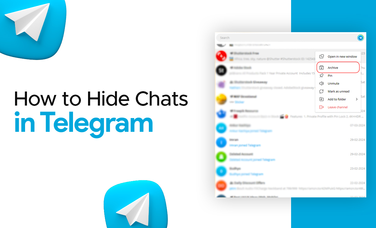 How to Hide Chat on Telegram App