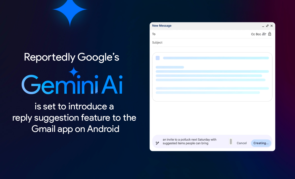 Google's Gemini AI: Reply Suggestion feature to the Gmail app on Android