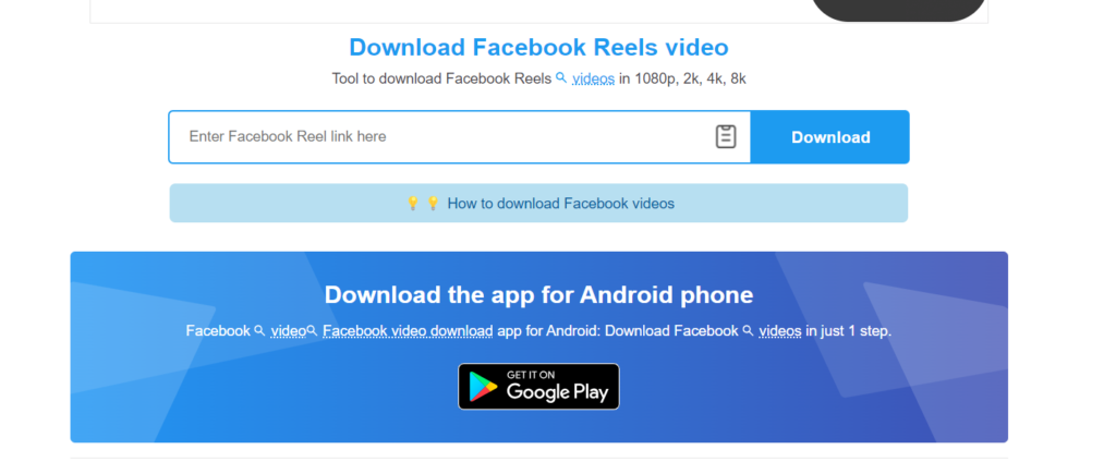 Facebook Reels Downloader