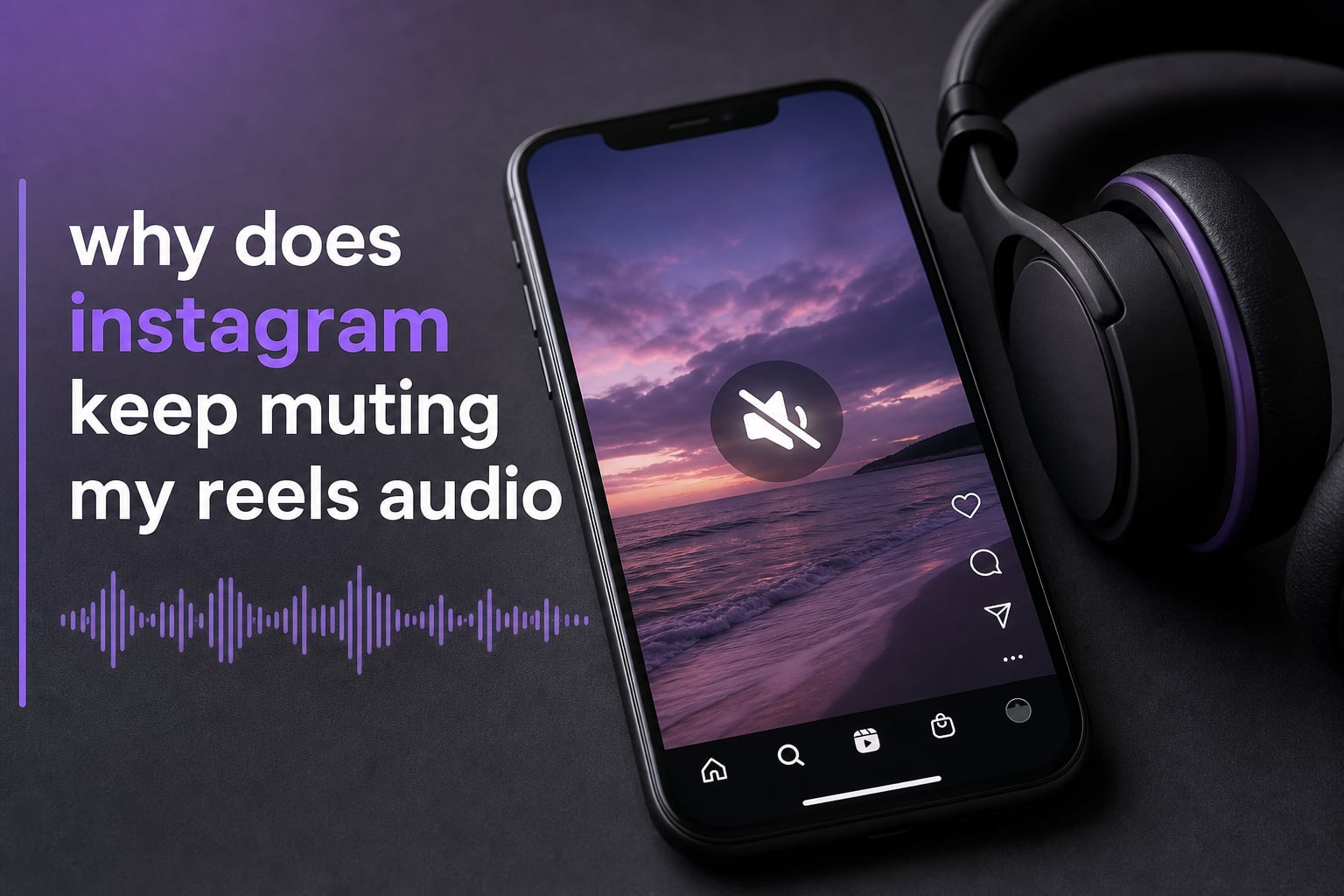 why does instagram keep muting my reels audio