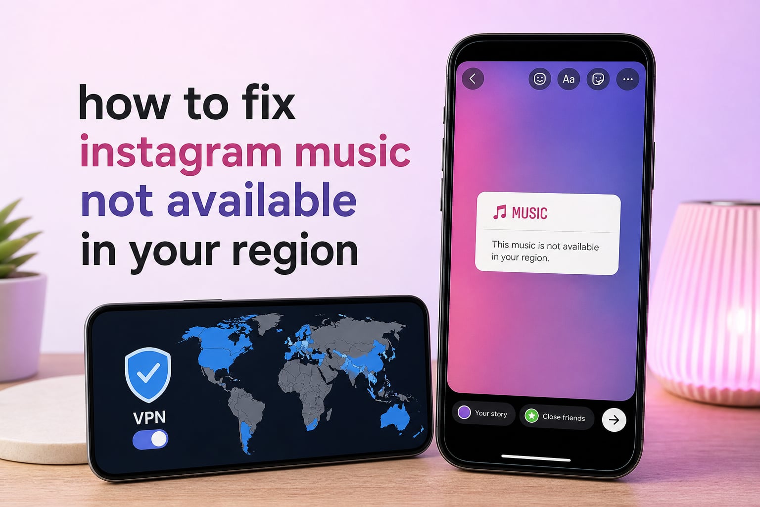 how to fix instagram music not available in your region