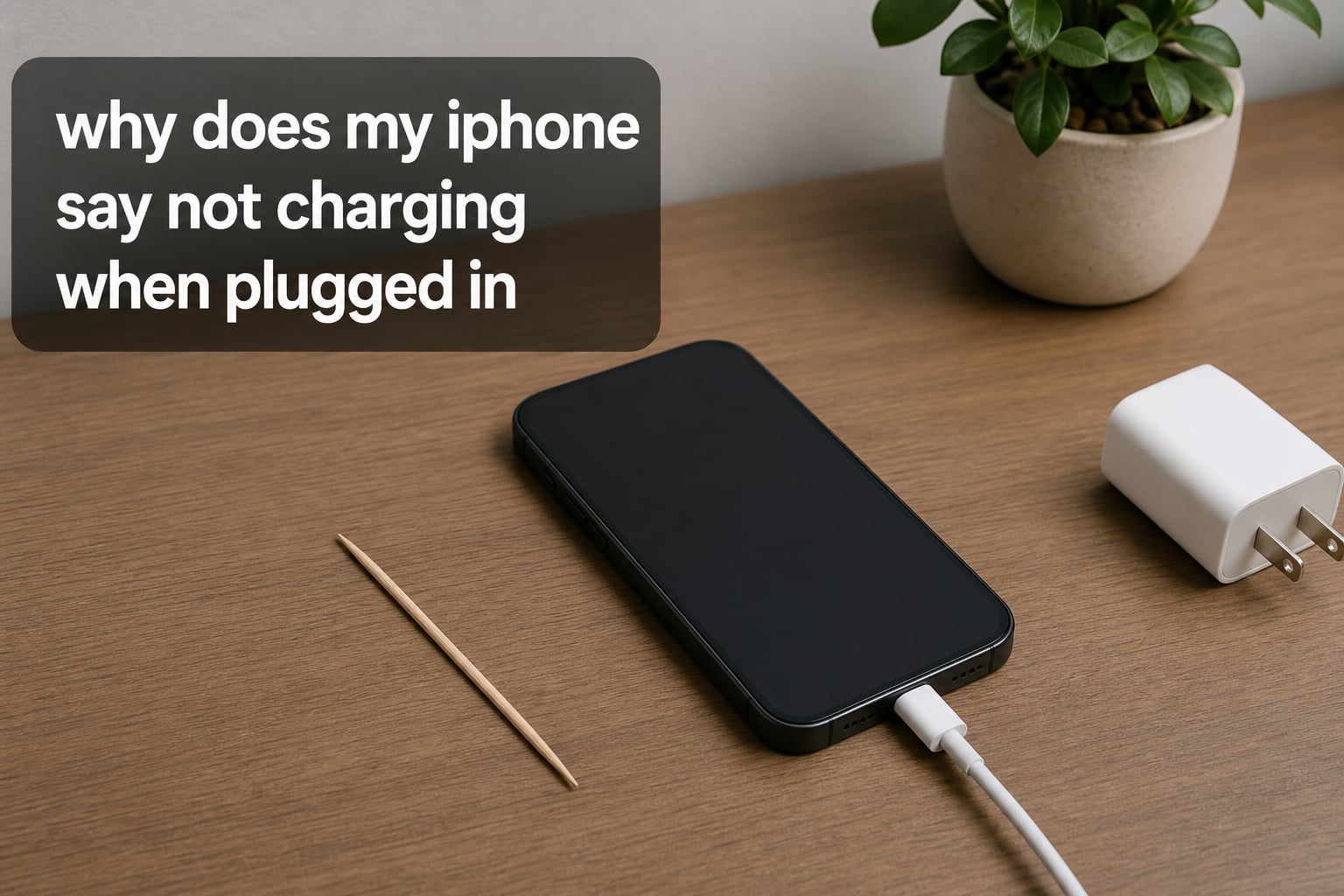 why does my iphone say not charging when plugged in