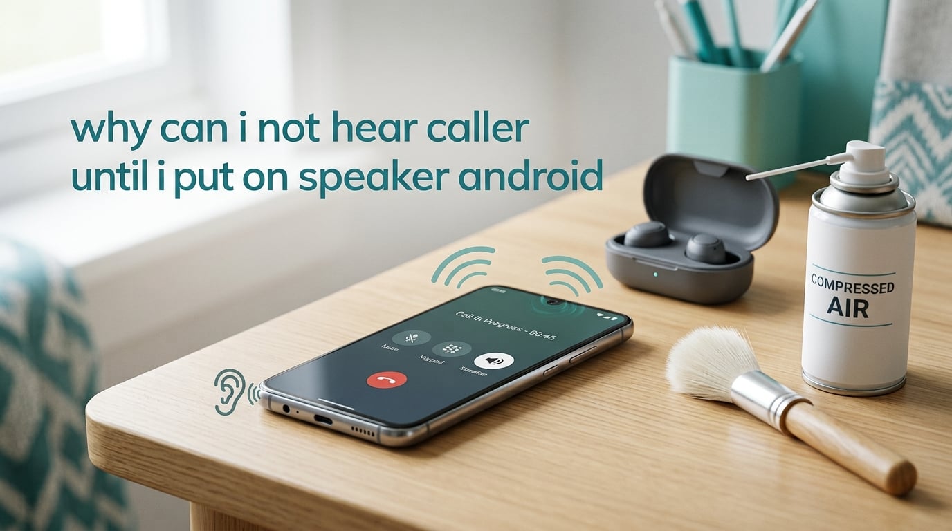why can i not hear caller until i put on speaker android
