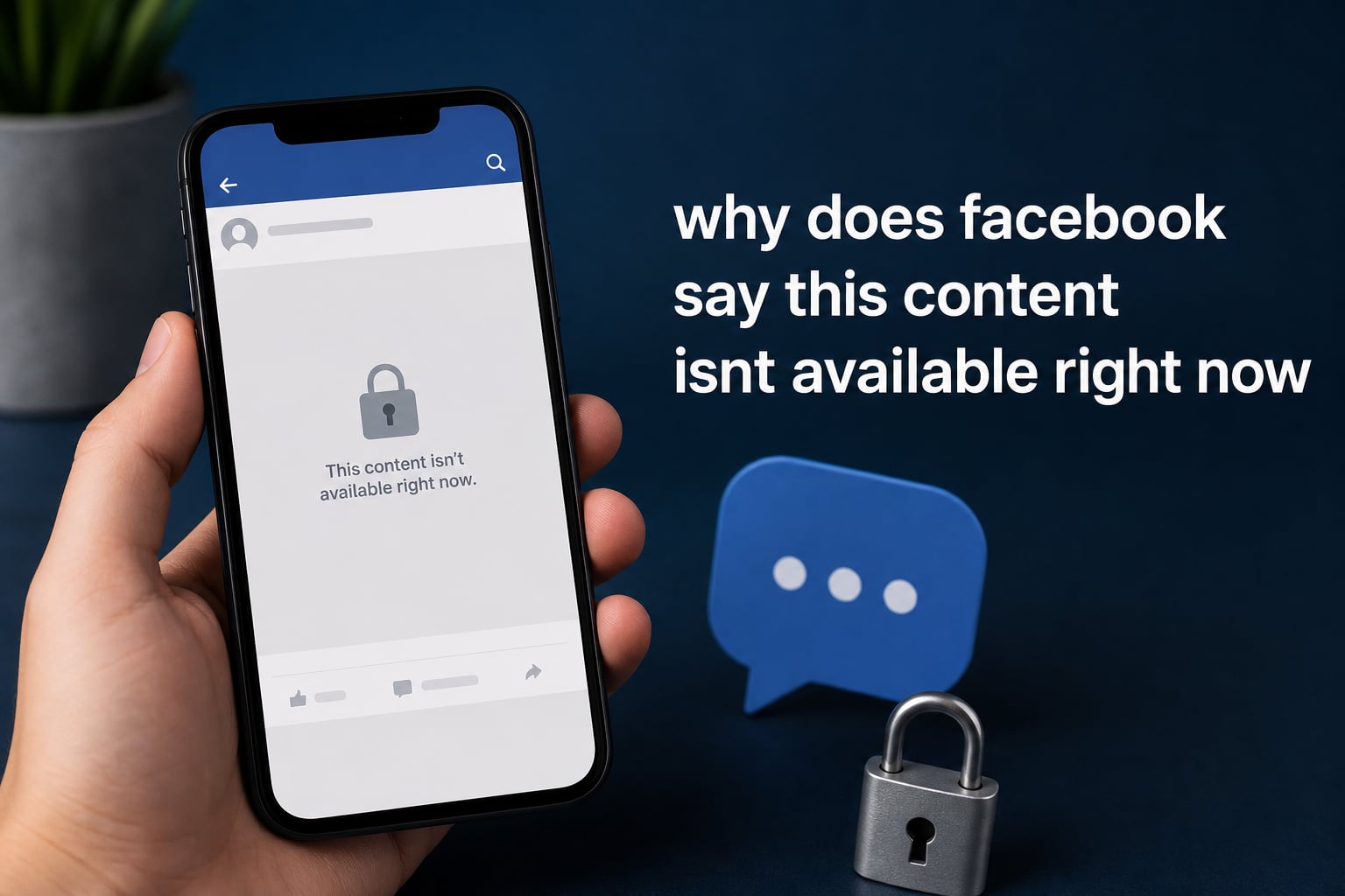 why does facebook say this content isnt available right now
