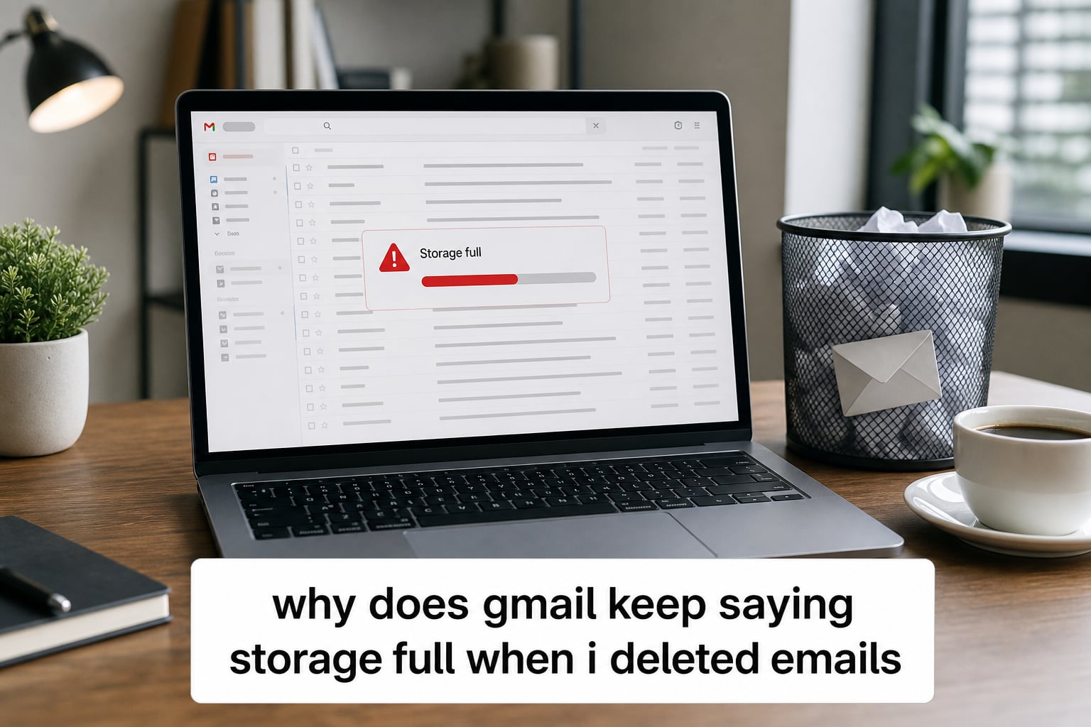 why does gmail keep saying storage full when i deleted emails