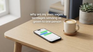 why are my imessages sending as green to one person
