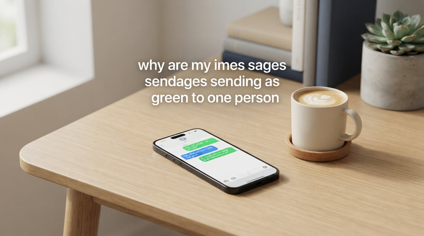 why are my imessages sending as green to one person