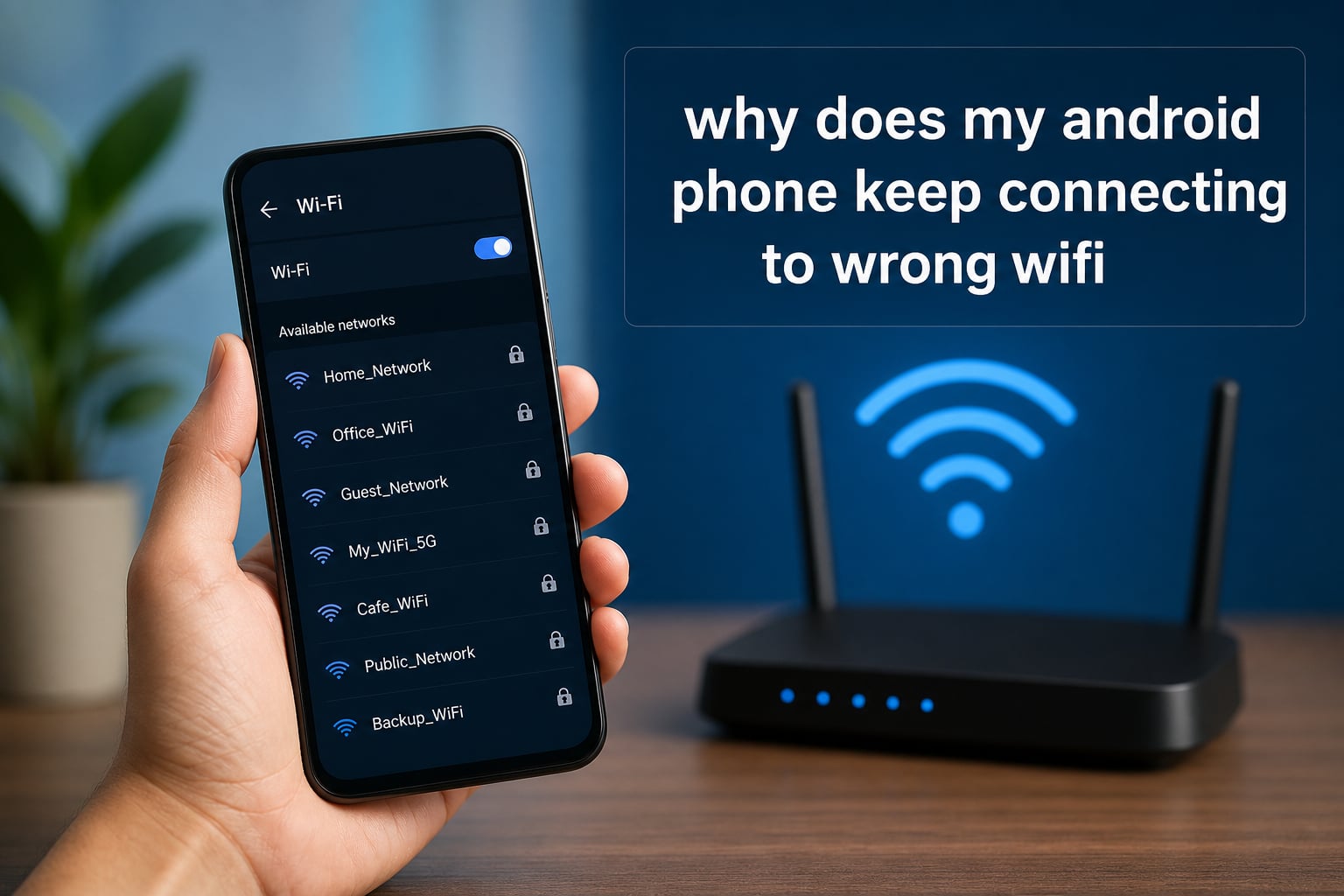 why does my android phone keep connecting to wrong wifi