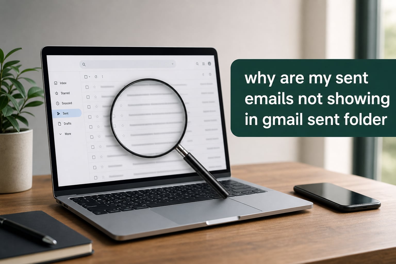 why are my sent emails not showing in gmail sent folder